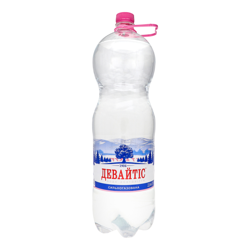 Вода питна ДЕВАЙТІС, сильногазована, 2л